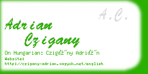 adrian czigany business card